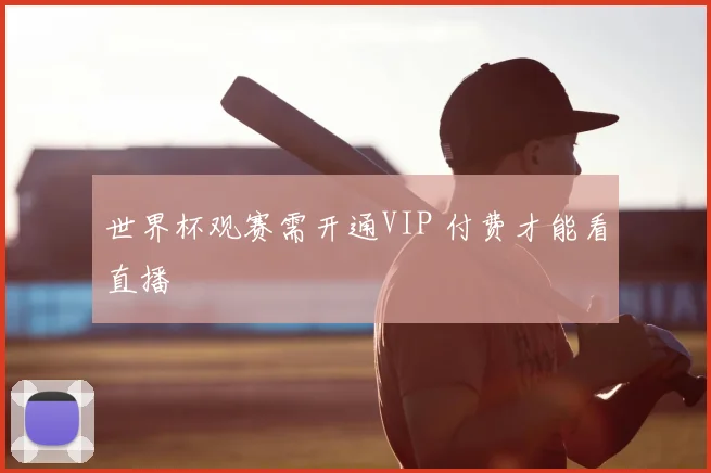 世界杯观赛需开通VIP 付费才能看直播