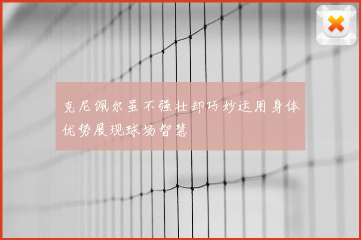 克尼佩尔虽不强壮却巧妙运用身体优势展现球场智慧